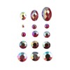 John Bead 1000pcs Red AB Round Oval Acrylic Flat Back Rhinestones Assorted Box - 3 of 4