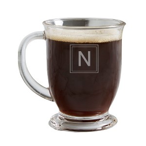 Personalization Mall Classic Celebrations Glass Initial Coffee Mug - 1 of 1