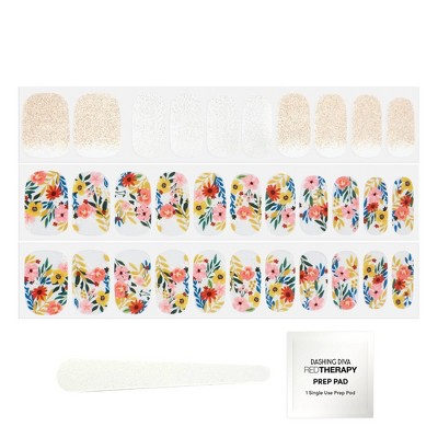 Dashing Diva Gloss Gel Nail Art Strip - Wallflower Frenzy - 32ct_3