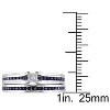 EVERLY JEWELRY | Sterling Silver 1/6 CT TW Princess Cut Diamond and 1/2 CT TGW Created Blue Sapphire Bridal Set - 3 of 4