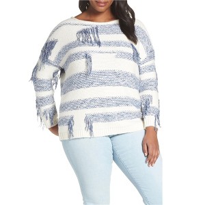 Vince Camuto Womens Fringe Detail Pullover Sweater - 1 of 1