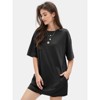 EXLURA Women's Summer Short Sleeve T Shirt Dress Casual Crewneck Resort Wear Tops - 3 of 4