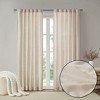 MAYEERTY Faux Linen Rod Pocket and Back Tab Fleece Lined Curtain Panel(Only 1 Pc Panel) - 2 of 4