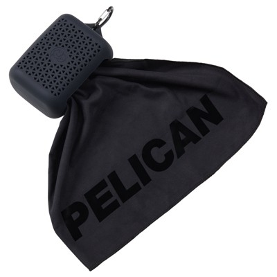Pelican Outdoor - Multi-Use Towel with Carry Case - Ultra Absorbent Microfiber - Stealth Black