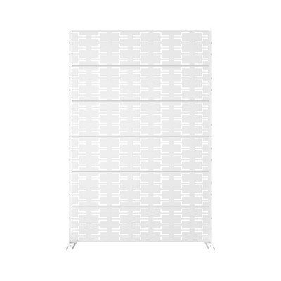 Lirago 72 in Garden Fence Panels Galvanized Outdoor Privacy Screen