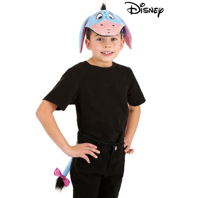 Eeyore Plush Blue and Pink Headband & Tail Costume Kit