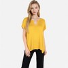 Anna-Kaci Women's V-Neck Knit Top with Short Sleeves and Relaxed Fit - 4 of 4
