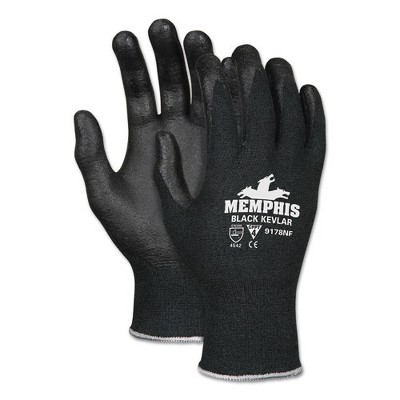 MCR Safety Kevlar Gloves 9178NF, Kevlar/Nitrile Foam, Black, Large