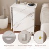 PAGED Foldable Dining Table with Storage and Outlets, Wall-Mounted Sideboard with Wheels, Multifunctional Table for Kitchen and Dining Room - 3 of 4