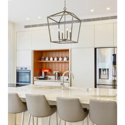 Elegant Modern Gold 20" Indoor/Outdoor Taper Candle Pendant