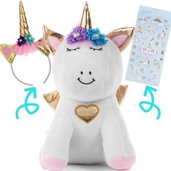 InnoBeta Unicorn Toys for Girls Age 4-6, Star Projector Night Light,  Unicorn Stuffed Animal Gifts Travel Toy for Girls 2 3 4 5 6 7 8 9 Years Old  