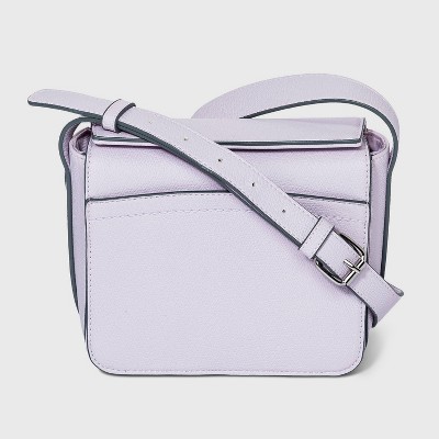 Magnetic Closure Boxy Square Crossbody Bag - A New Day™ Lilac