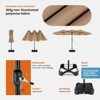PAGED 15FT Rectangle Patio Umbrella Large Outdoor Market Umbrella with Crank, Self-locking Function, Durable Base and 12 Ribs for Garden - 4 of 4