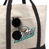 Bemidji State University Primary Logo Canvas Tote Bag With External Pocket, Reusable Shoulder Bag for Shopping, School, Beach - 2 of 4