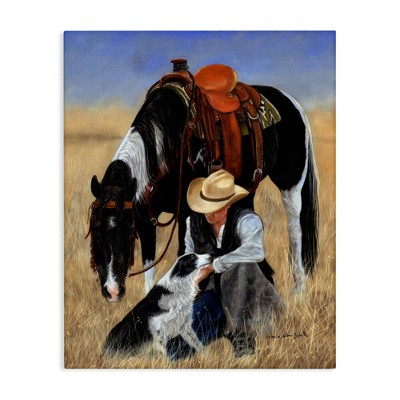 Stupell Industries Cowboy with Dog & Horse, 30" x 40"