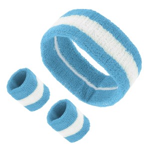 Unique Bargains Sweat Sport Headband with Wristband 1 Set - 1 of 4