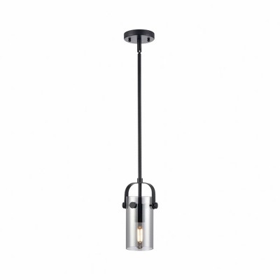 Pilaster II Cylinder - 1 Light Pendant In Contemporary Style-9.5 Inches Tall and 5 Inches Wide