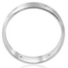 Pompeii3 Mens 14K White Gold Brushed Diamond Wedding Band Ring - 2 of 4