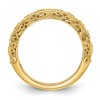 Black Bow Jewelry 4mm 14K Yellow or White Gold Filigree Tapered Band - 2 of 4