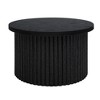 Sapphtopaz Modern Round Coffee Table with Wood Grain Design, Accent Living Room Tables Side Tables, Center Table for Living Room - 3 of 4