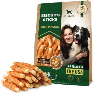 Beloved Pets Dog Treats Biscuits Sticks Wrapped with Chicken, Rawhide Free ChewsGrain Free 10.6 Oz - 1 Pack - 1 of 4