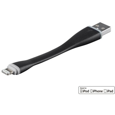 Cable corto de carga para iPhone de 6 pulgadas, 0.5 pies, paquete de 3  cables USB A a Lightning para estaciones de carga rápida, [certificado  MFi]