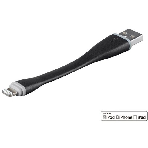 Câble chargeur iPhone 30 CM Zwart - Extra court - Câble iPhone - Câble USB  Lightning 