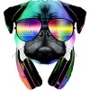 Women's Design By Humans Rainbow Disco Pug By clingcling Racerback Tank Top - 2 of 3
