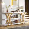Tribesigns 70.8 Inch Console Table, Long Sofa Table Entry Table with 3 Tier Storage Shelves for Entryway Hallway Living Room - 2 of 4