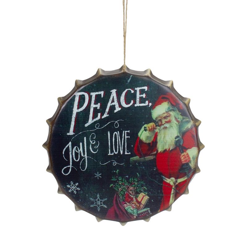 Northlight 11.75" Red and White Peace, Joy and Love Christmas Wall Decor, 1 of 6