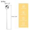 Unique Bargains Reusable Stainless Steel Long Handle Teaspoon for Stirring Cocktail 8 Pcs - 2 of 4