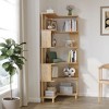 L-shaped Corner Bookshelf, Solid Wood Shelf, 5 Tier Display Shelf, Corner Organizer, For Small Spaces - 3 of 4