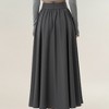 Anna-Kaci Women's Full Maxi Skirt with Wide Smooth Waistband and Flowing Voluminous Silhouette for Soft Elegant Movement - 4 of 4