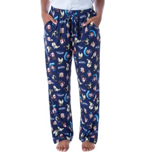 Nickelodeon Womens' Avatar The Last Airbender Chibi Character Pajama Pants Blue - 1 of 4