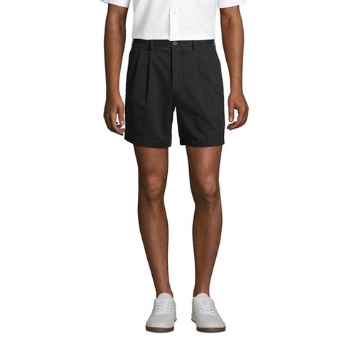 Regular Fit Pleated Shorts - Black - Men