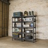 5-Tier Storage Shelves, Set of 2 Garage Storage, Adjustable Shelving Units,11.8 x 29.5 x 59.1 Inches, 386 lb Per Shelf, Shed, Warehouse, Basement - 3 of 4