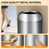 17 Gal/65L Open Top Trash Can, Heavy Duty Commercial Kitchen Waste Bin, Brushed Stainless Steel Finish, Fingerprint-Resistant - 4 of 4