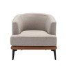 Ridstar Modern Round Fabric Armchair with Cushion for Living Room, Bedroom & Study-Burnt Orange - 4 of 4