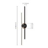 Rennnsan Vernathe 23"-31"H Hardwired Linear Aluminum Modern LED Dimmable Wall Sconce in Black - 3 of 4