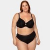 Curvy Couture Women's Plus Size Silky Smooth High Cut Thong Panty - 2 of 4
