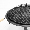 WestinTrends 22" Portable Round Steel Wood Burning Bonfire Foldable Fire Pit, Black - 2 of 3