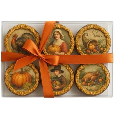 Sassy Little Southern Old World Thanksgiving Chocolate Covered Oreos – Gourmet Ghirardelli Cookies with Gold Accents and Vintage Harvest Designs