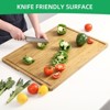 Cutting Board for Kitchen, with Juice Groove and Handles, Over Sink Chopping Board, Dual-Sided Bamboo Chopping Block - 4 of 4