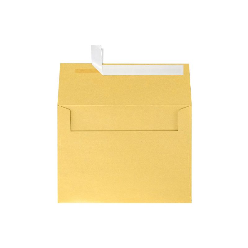 LUX A7 Invitation Envelopes 5 1/4 x 7 1/4 1000/Box Gold Metallic 5380-07-1000, 2 of 4
