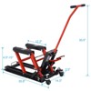 Lift Jack,1500 LBS Capacity ATV Scissor Jack Lift Jack with 4 Wheels and Tie Down, Hydraulic Foot-Operated Hoist for Motorcycle, ATV UTV - 2 of 4