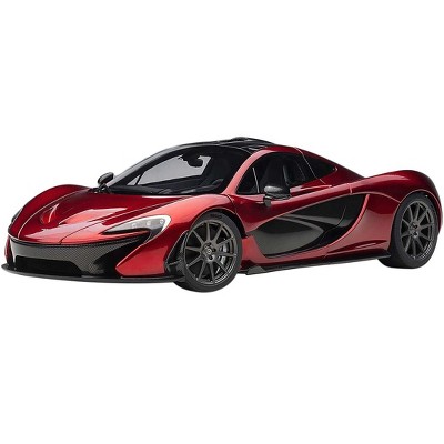 McLaren P1 Volcano Red / Dark Red Metallic and Carbon Fiber 1/18 Model Car by Autoart