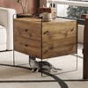NicBex Modern 2-layer Square Coffee Table with Storage, Tempered Glass Sides & Wooden Drawer/Shelf,Center Table for Living Room - 4 of 4