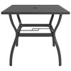 vidaXL Garden Table Anthracite Powder-coated steel 32.1x32.1x28.3 in - 2 of 4