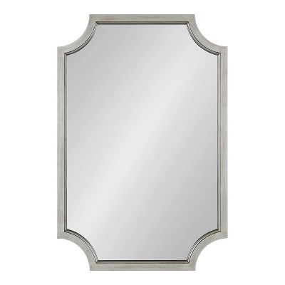 Hogan 24x36 Antique Silver Wood Framed Decorative Wall Mirror