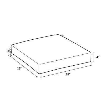 Moss Green Outdoor Polyester Seat Cushion 19 x 19